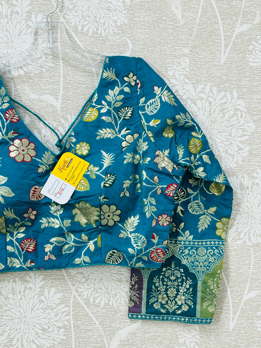 Banarasi blouse : teal blue