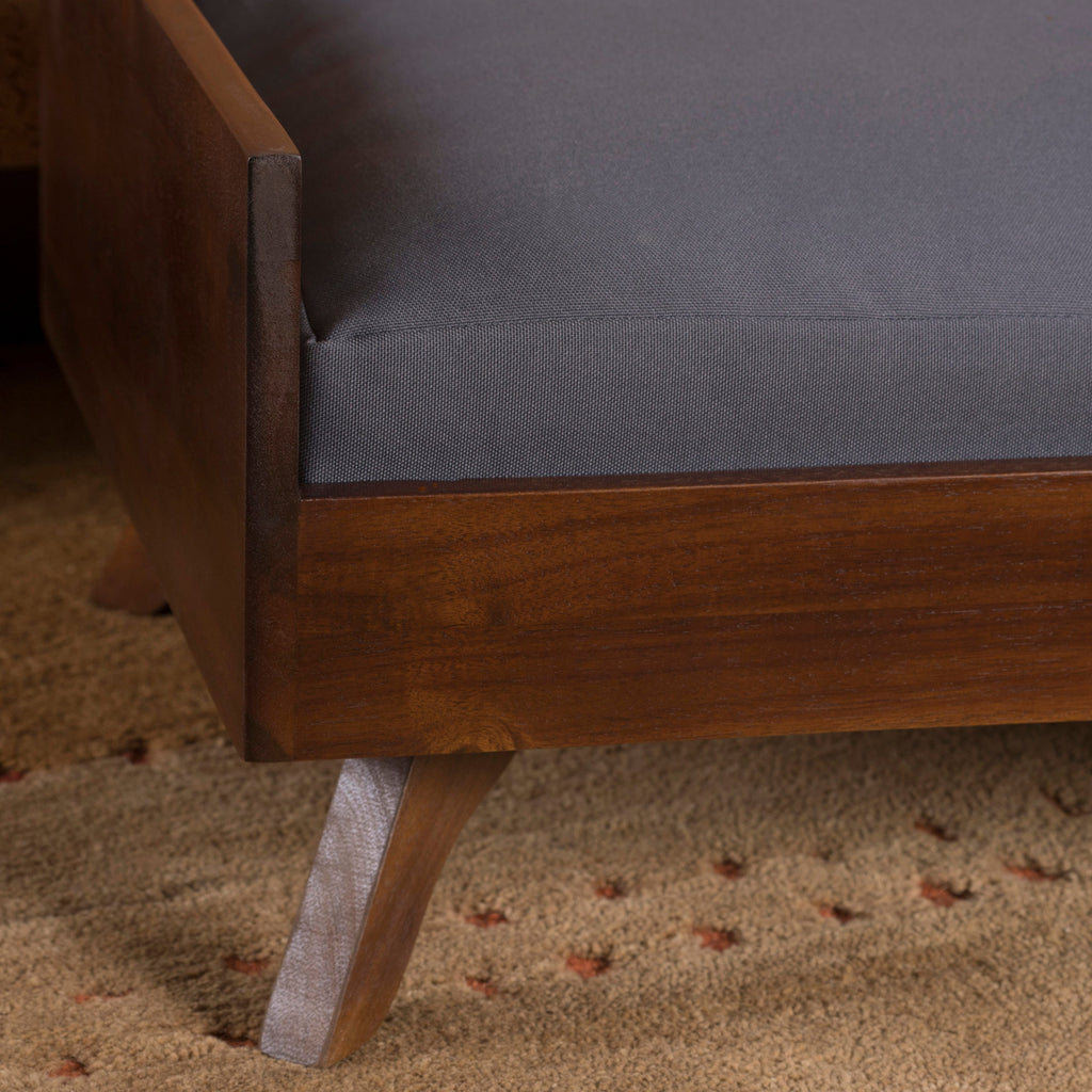 Acacia Wood Dog Bed with High-quality Mattress