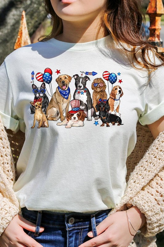 4th of July dogs Graphic Plus Tee