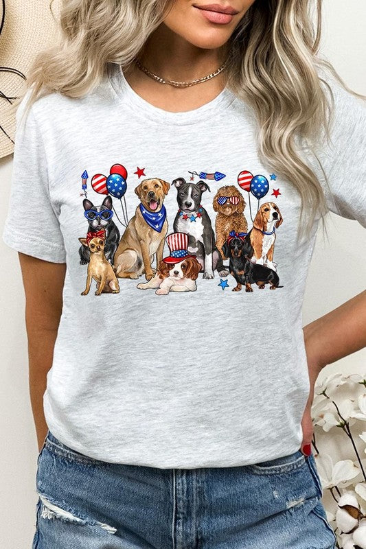 4th of July dogs Graphic Plus Tee