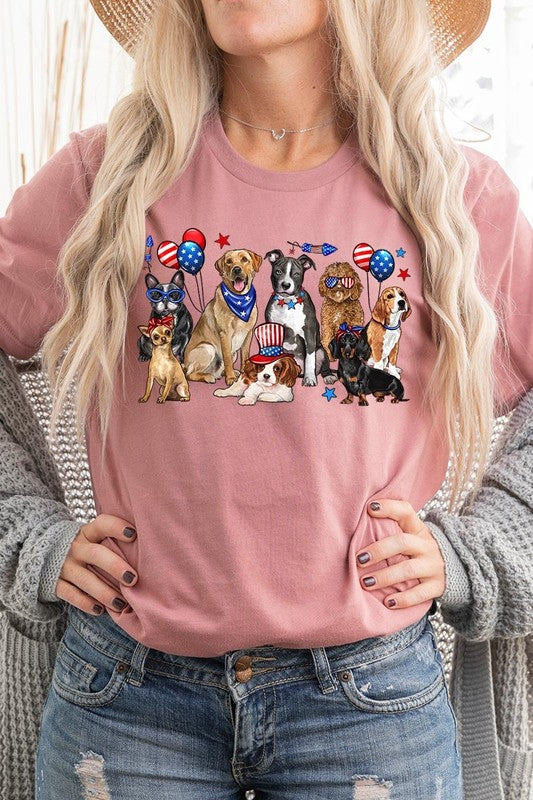 4th of July dogs Graphic Plus Tee