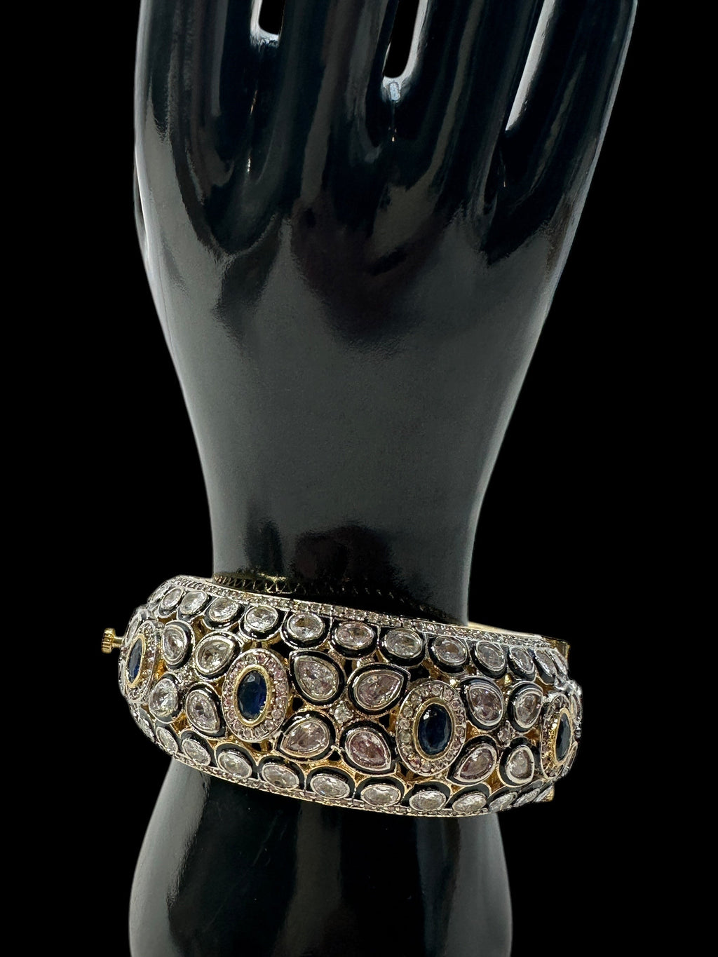 B400 High quality Victorian finish Polki bracelet  - one size ( READY TO SHIP )