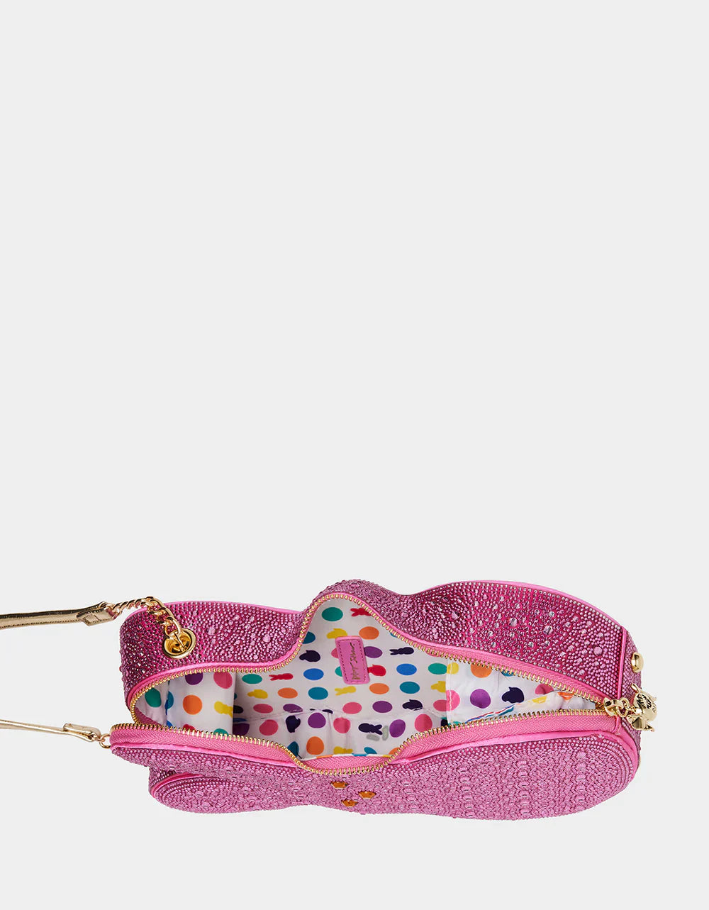 Betsey Johnson Peeps Rhinestone Bunny Crossbody Pink