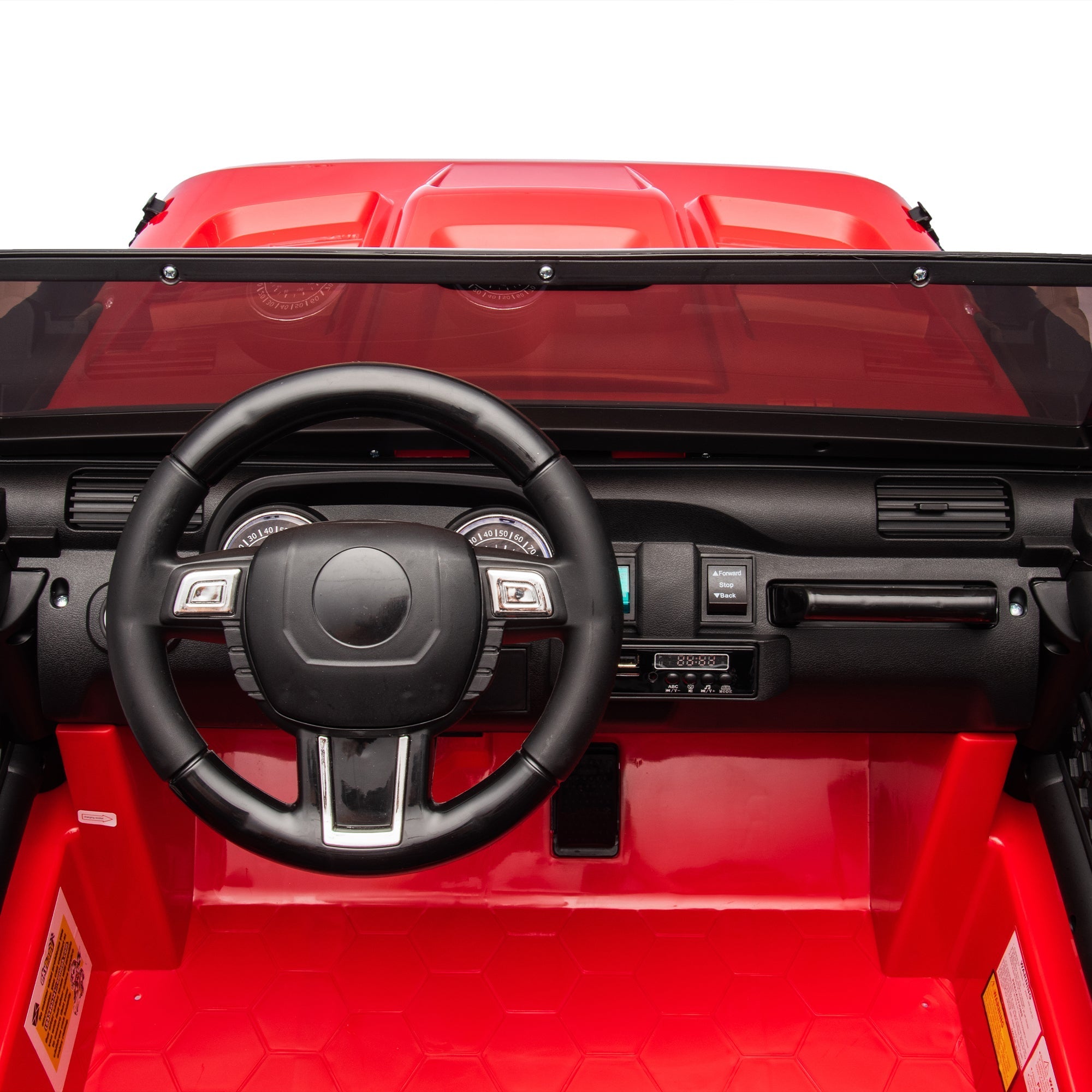 24V Two-Seater Kids Ride On Truck Car W/Parents Control,200w*2,Seat width 20.28in,Four-wheel Suspension,LED Lights,Music,MP3,Bluetooth,Two independent seat belts,Suitable for off-road For Kids Aged 3+