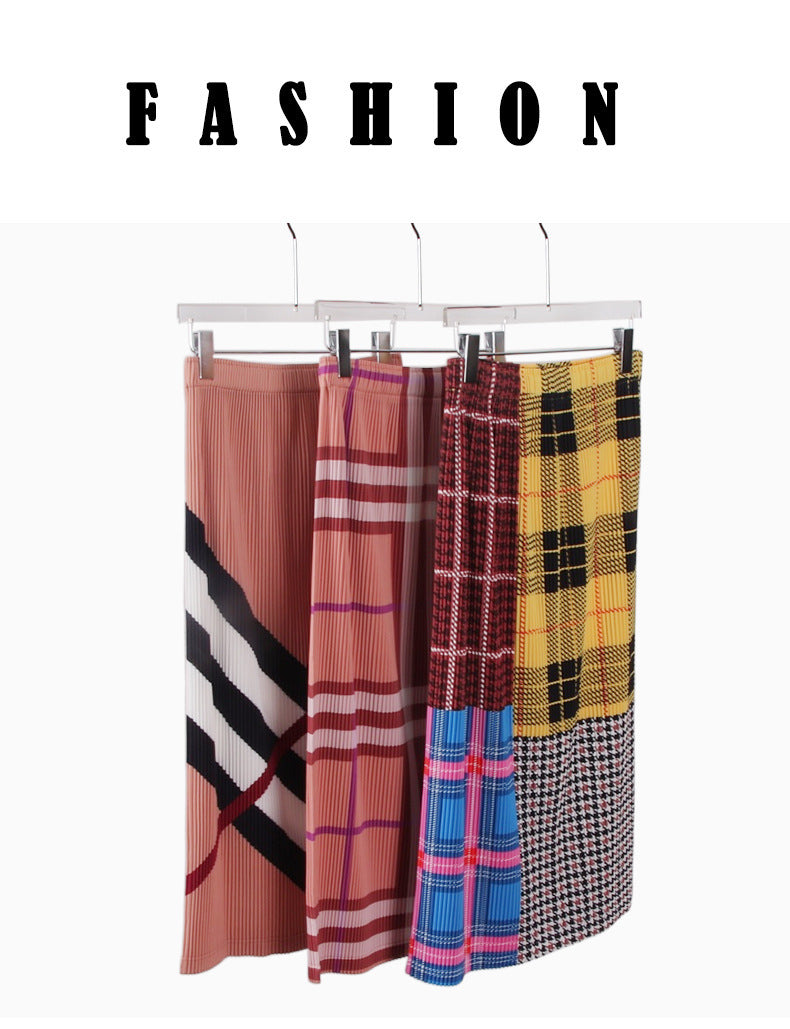 Autumn And Winter Thick Design Sense Niche Side Slit Mid-length Hip Skirt