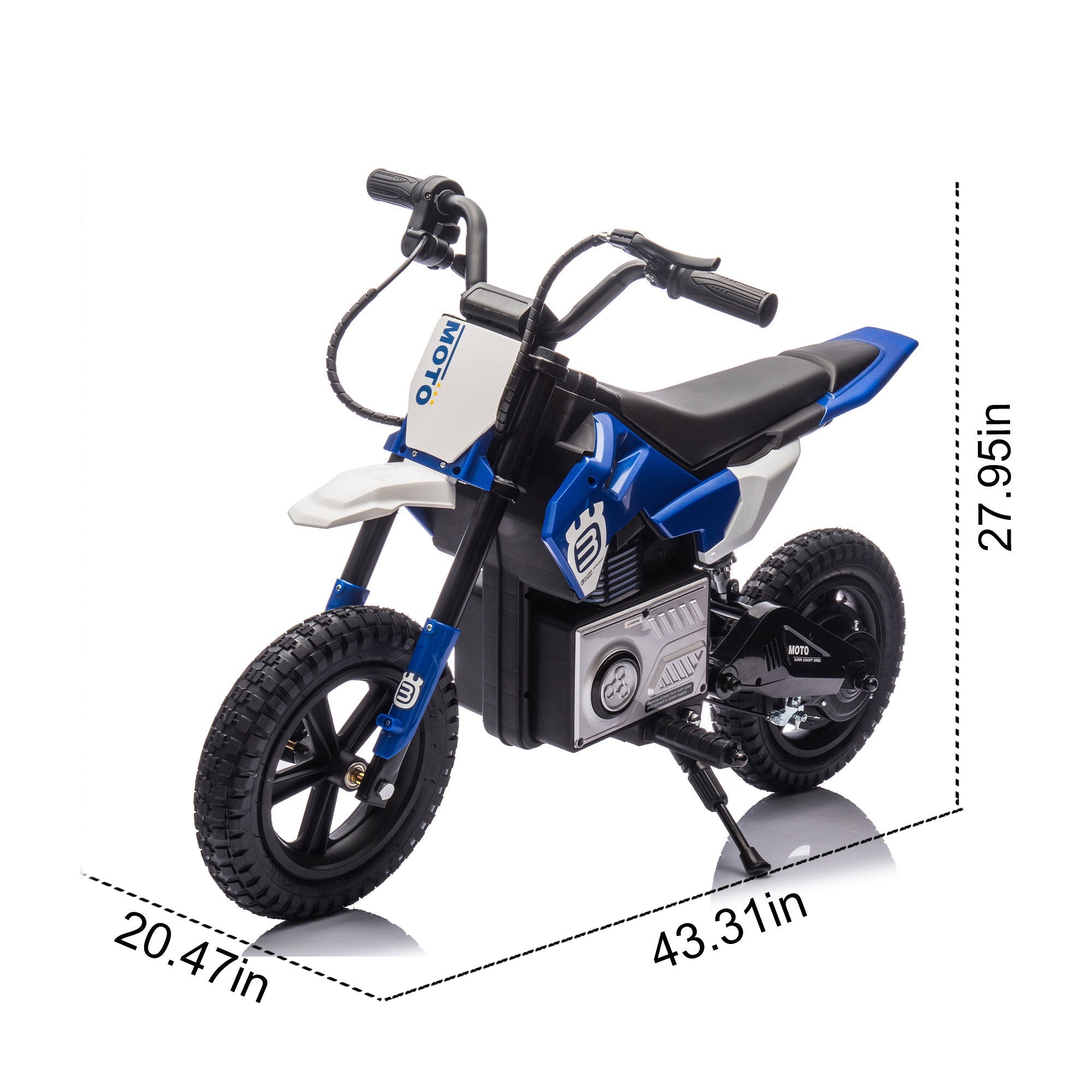 24V Kids Ride On Electric Toy Motocross Motorcycle,200W High Speed Hub Motor,Rear wheel shock absorber,Adjustable speed,LED breath lamp,Bluetooth,Music,Horn,Speeds 3.11-9.32MPH For Kids Aged 5-15.