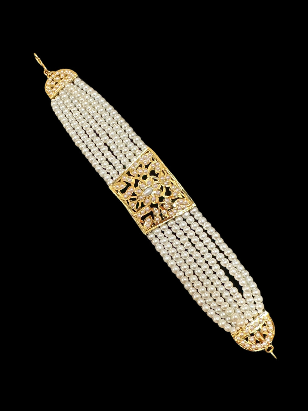 B166 pearl jadau bracelet ( READY TO SHIP )