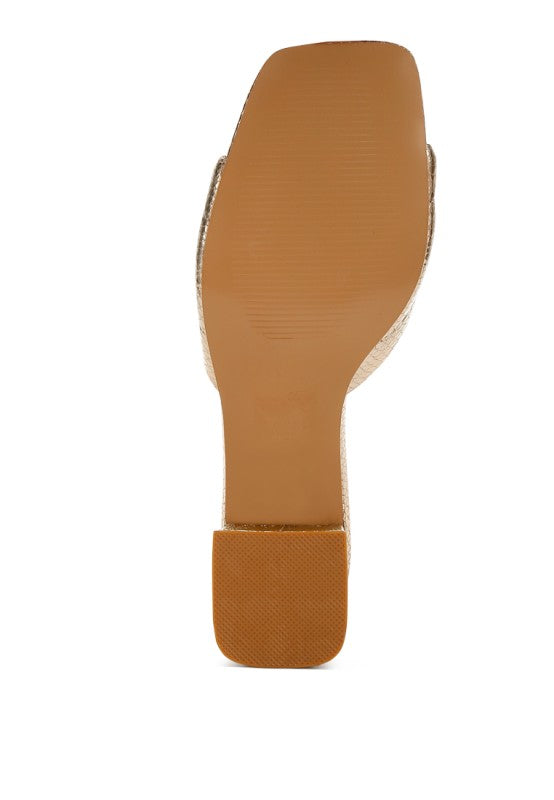 Bellamy Horsebit Detail Snake Print Sandals