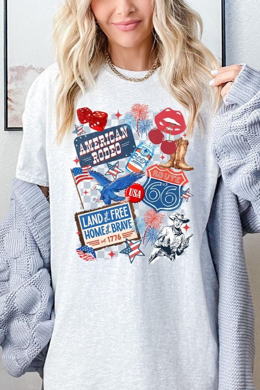 4th of July Collage Graphic Plus Heavy Cotton Tee