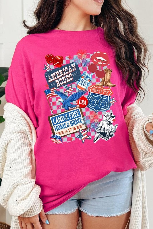 4th of July Collage Graphic Plus Heavy Cotton Tee