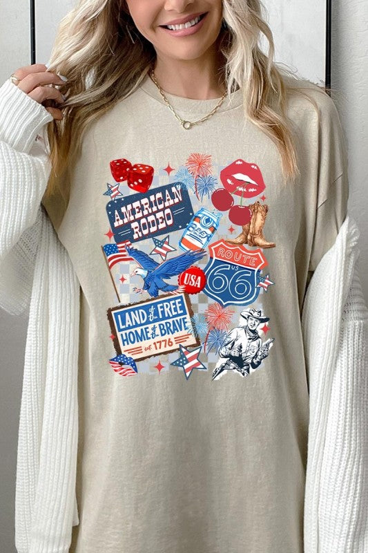4th of July Collage Graphic Plus Heavy Cotton Tee