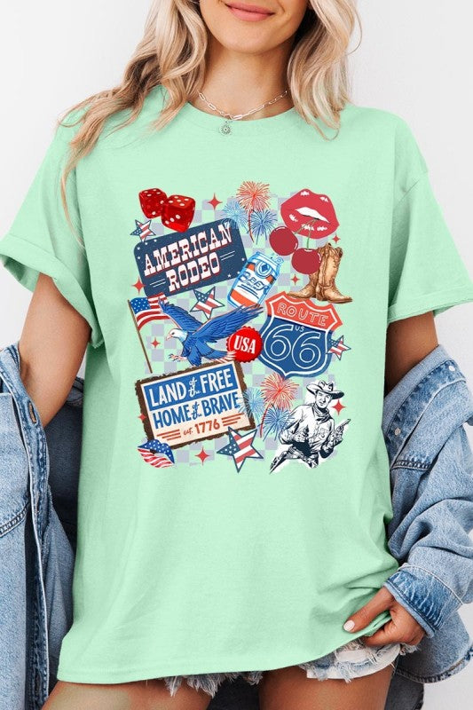 4th of July Collage Graphic Plus Heavy Cotton Tee