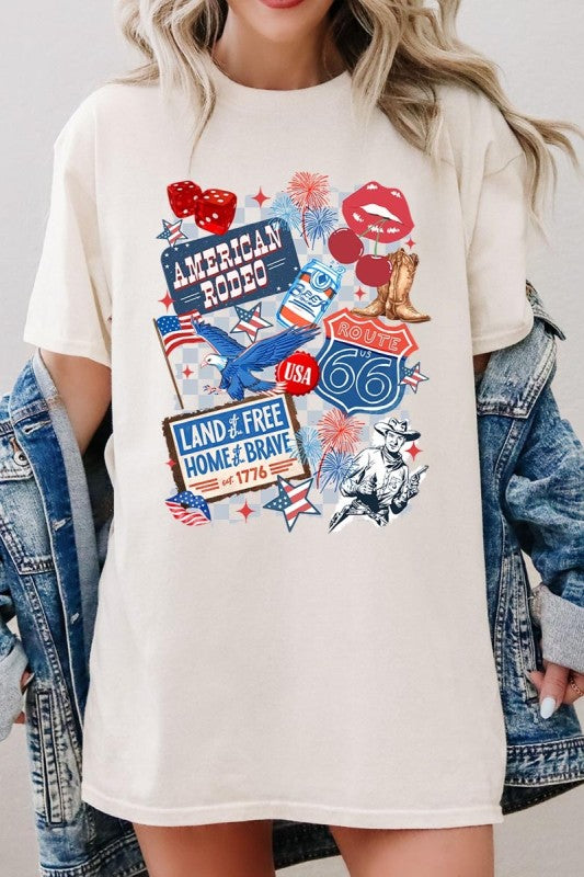 4th of July Collage Graphic Plus Heavy Cotton Tee