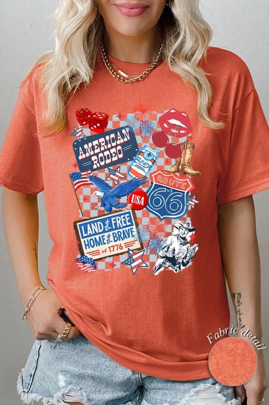4th of July Collage Graphic Plus Heavy Cotton Tee