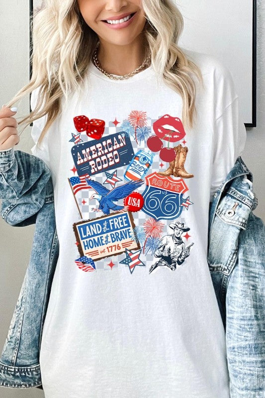 4th of July Collage Graphic Plus Heavy Cotton Tee