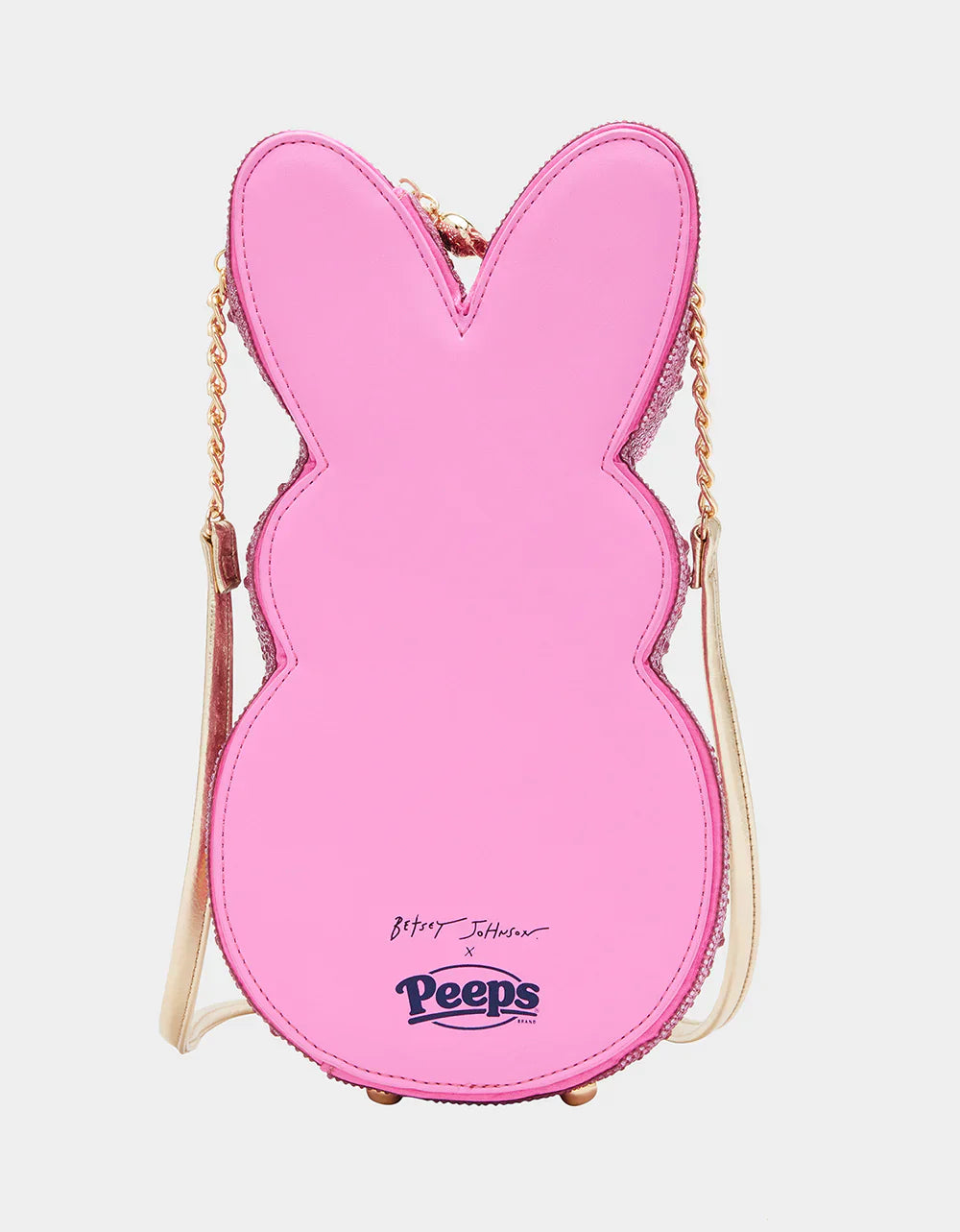 Betsey Johnson Peeps Rhinestone Bunny Crossbody Pink