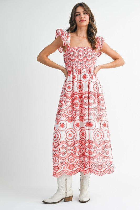 Barb Embroidered Maxi Sundress