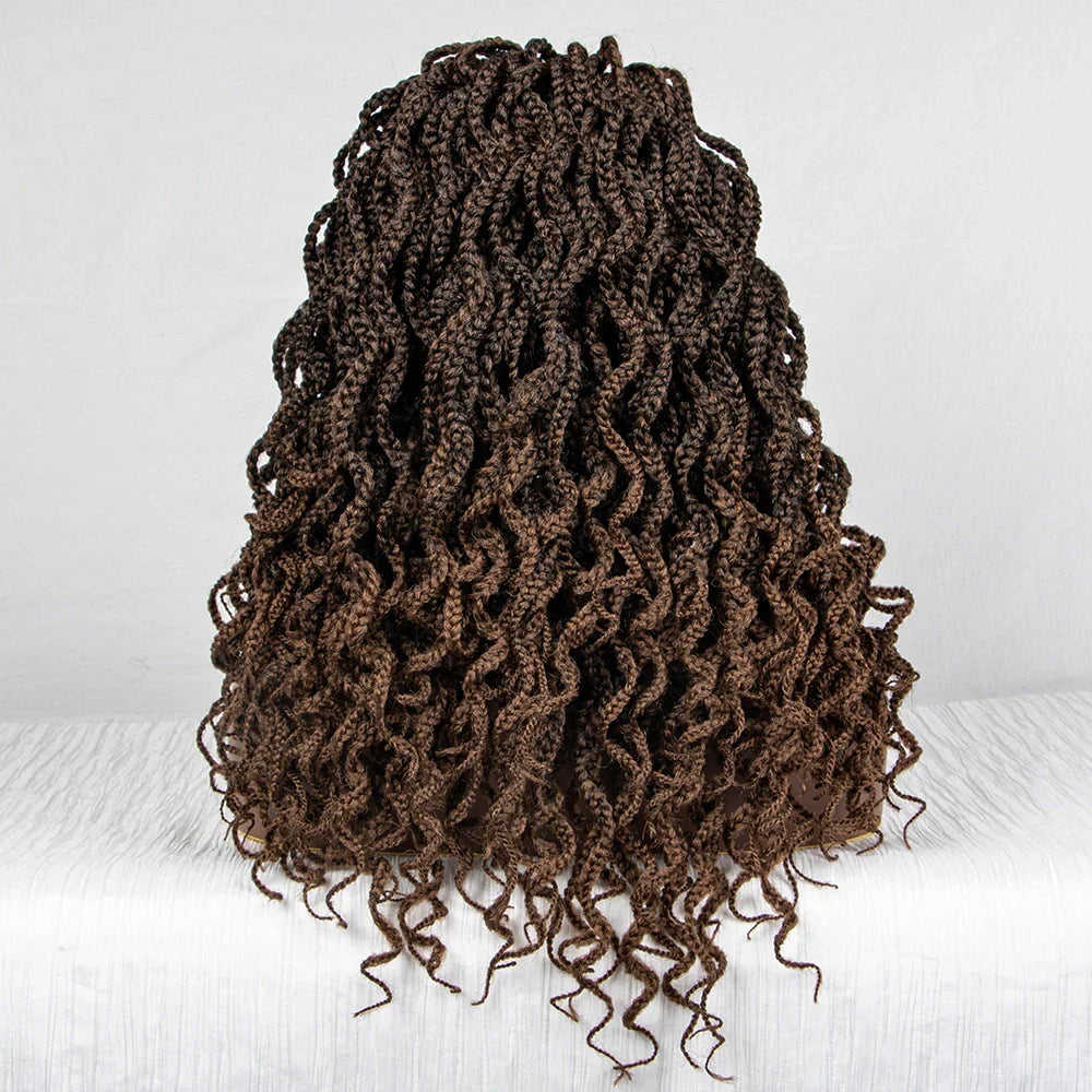 18" Knotless Box Braids Wig | Synthetic Lace Front