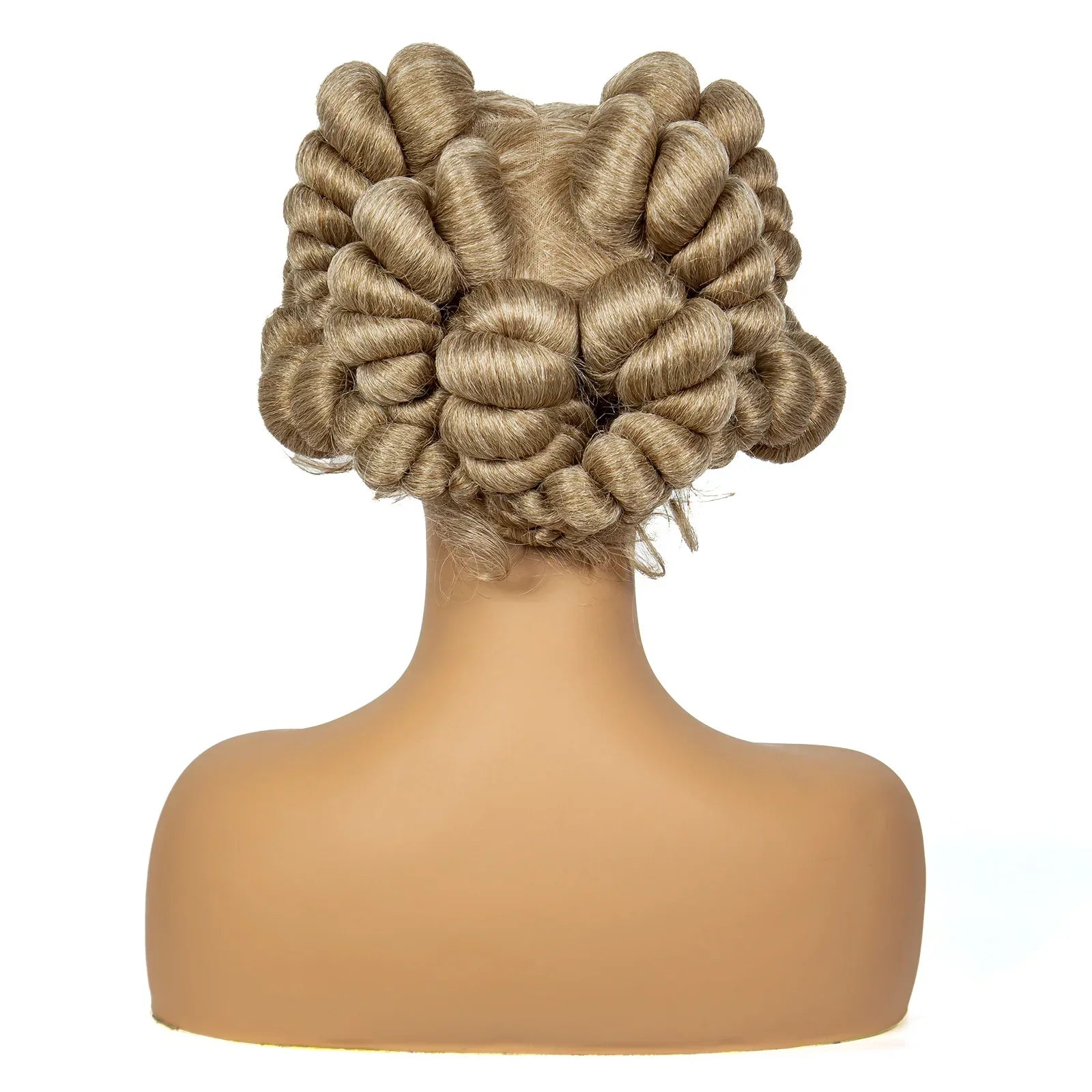 6" Short Cute Burgundy Bantu Knotless Braids Wig | Transparent Full Lace