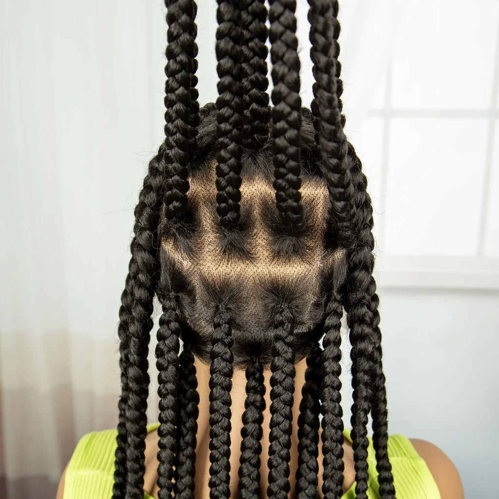 38" Cornrow Knotless Braids Wig | Full Lace | Baby Hair | Long Braids