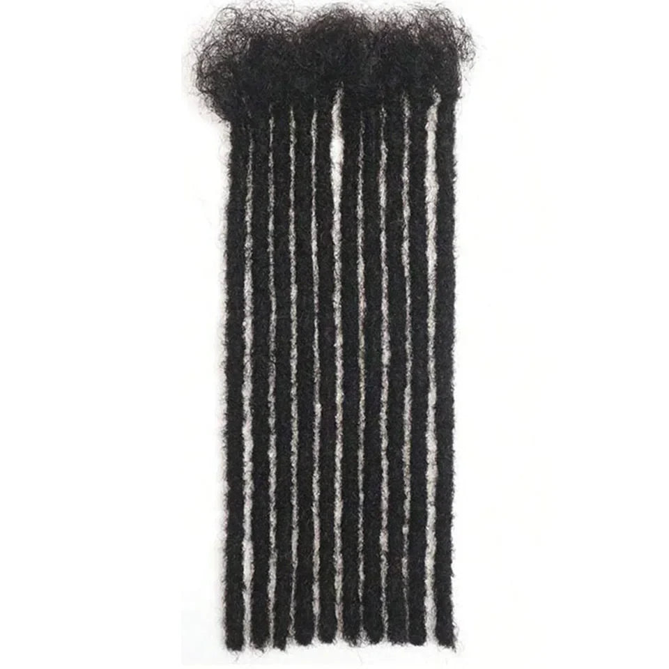 100% Real Human Hair Dreadlock Extensions | 8-14 Inch Colored Remy Locs (20/40/60 Strands, 0.6cm Thickness)