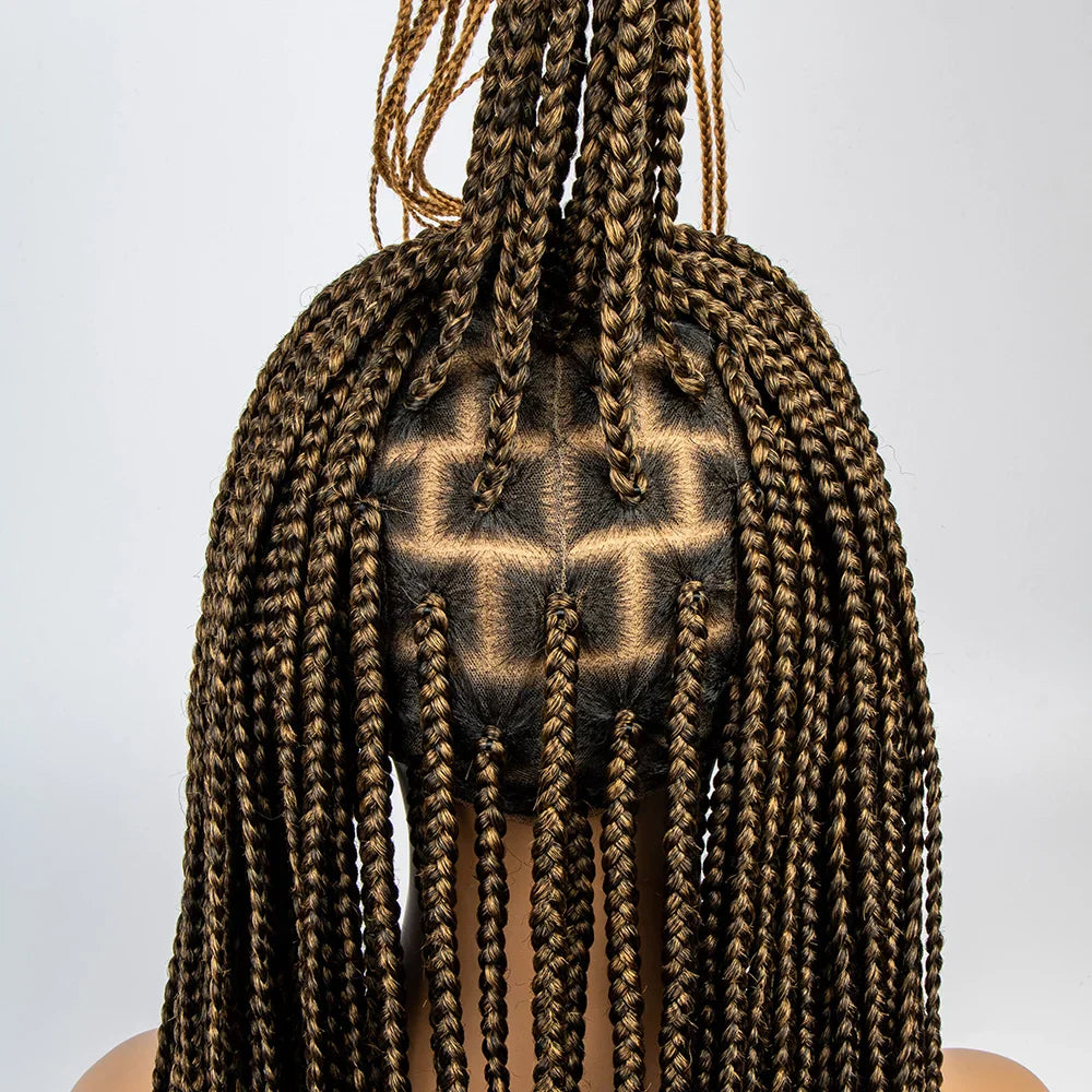 36" Knotless Box Braids Full Lace Wig | Crochet Braids | Synthetic Braiding Hair | Black Women