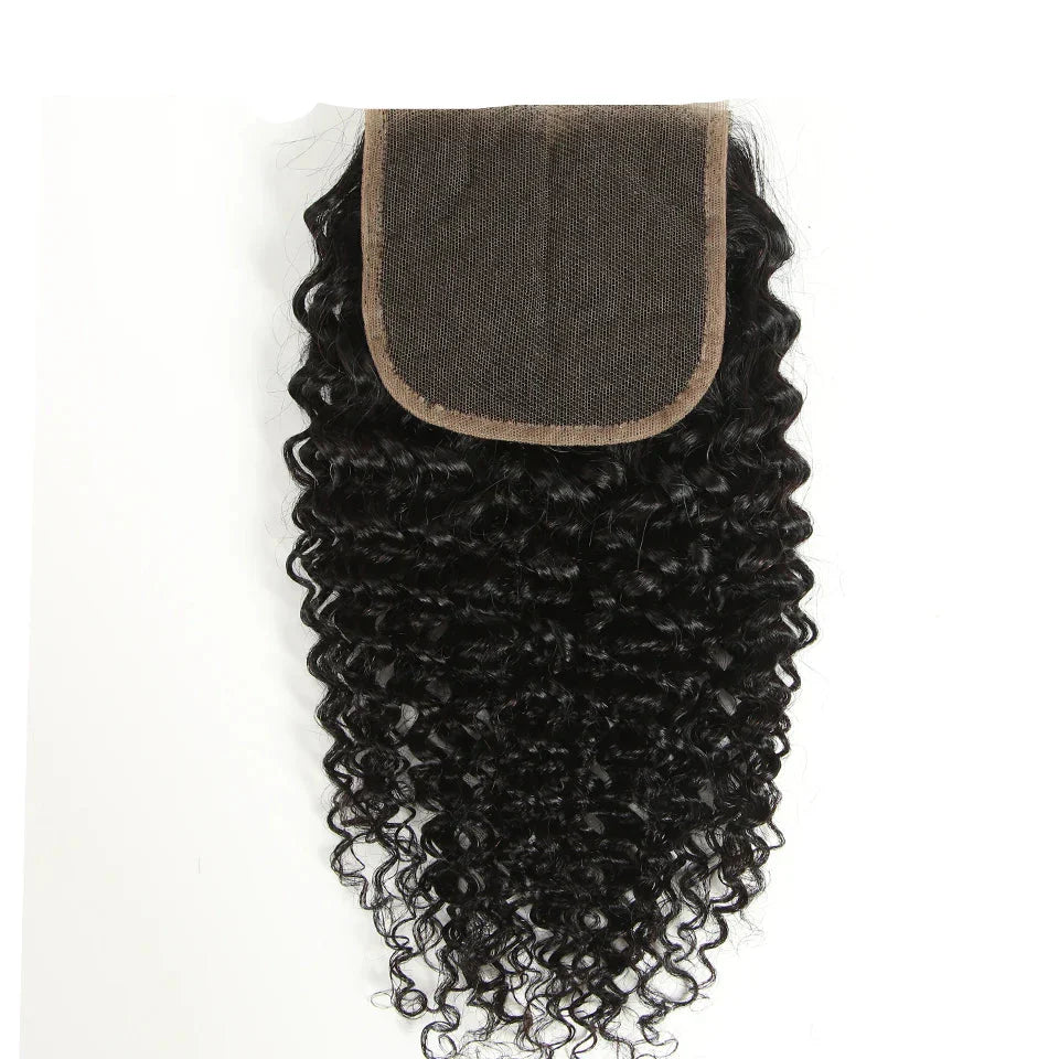 4x4 Kinky Curly HD Transparent Lace Closure | 180% Density Brazilian Remy Hair