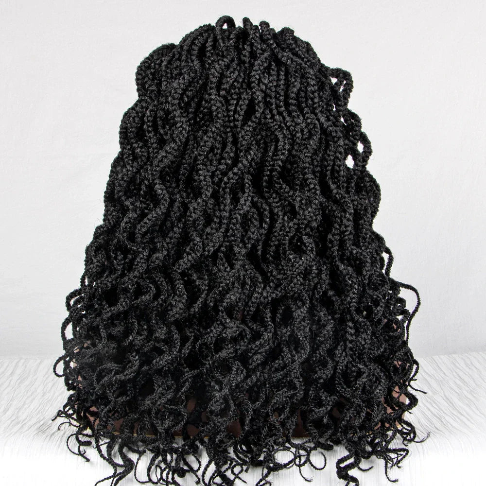18" Knotless Box Braids Wig | Synthetic Lace Front
