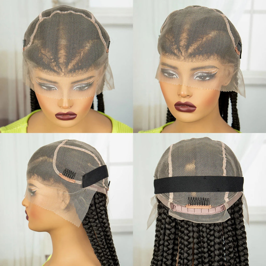 38" Cornrow Knotless Braids Wig | Full Lace | Baby Hair | Long Braids