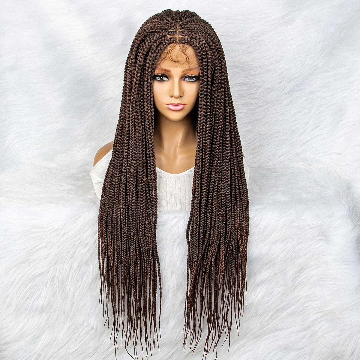 30" Box Braids Wig | 4x4 Lace Front | Braiding Hair