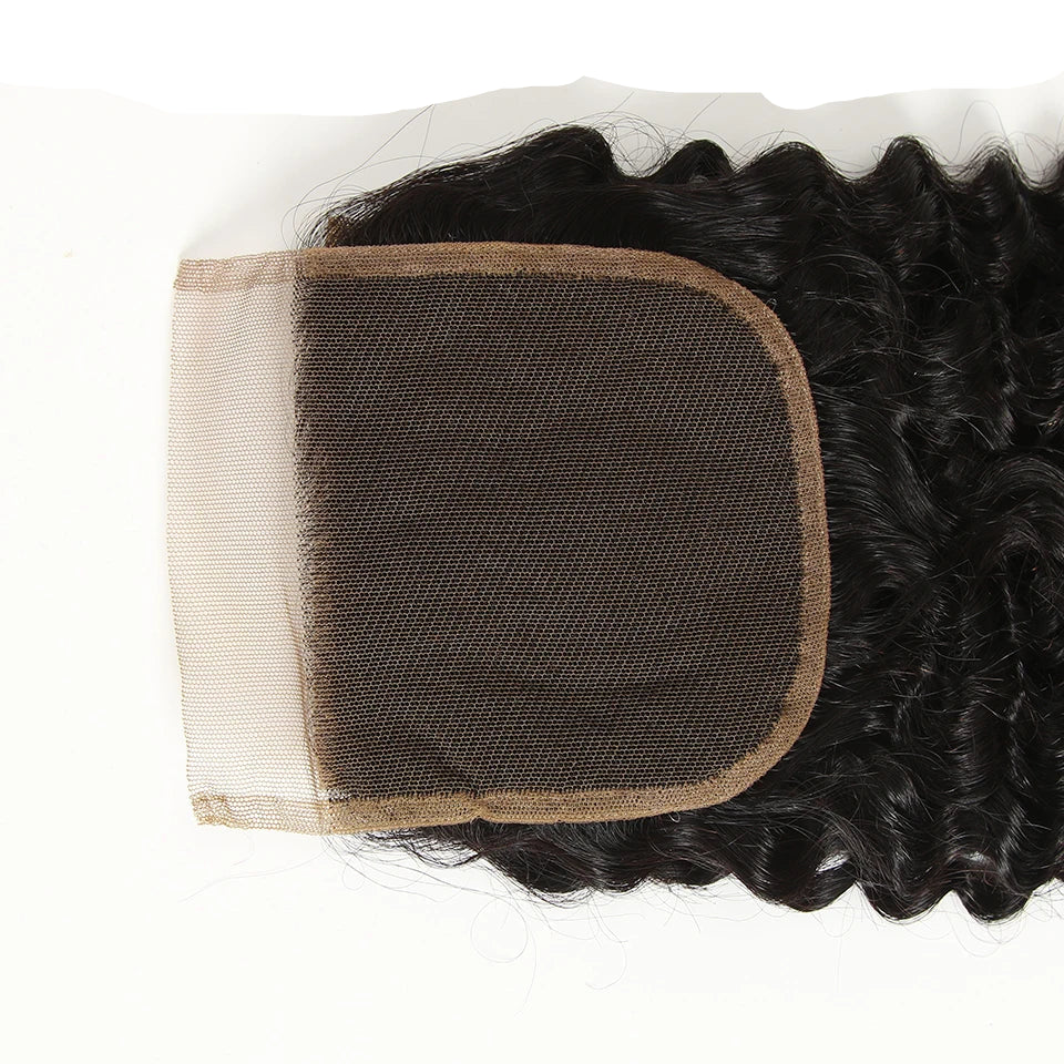 4x4 Kinky Curly HD Transparent Lace Closure | 180% Density Brazilian Remy Hair