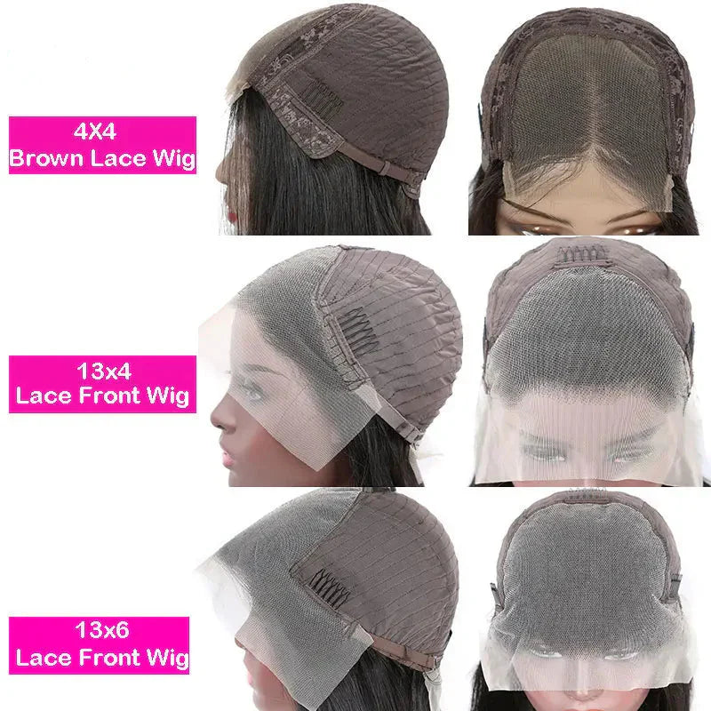 13x6 Lace Frontal Human Hair Wig | Straight Brazilian Remy Hair | Natural Black | 150%/180% Density | Pre-Plucked