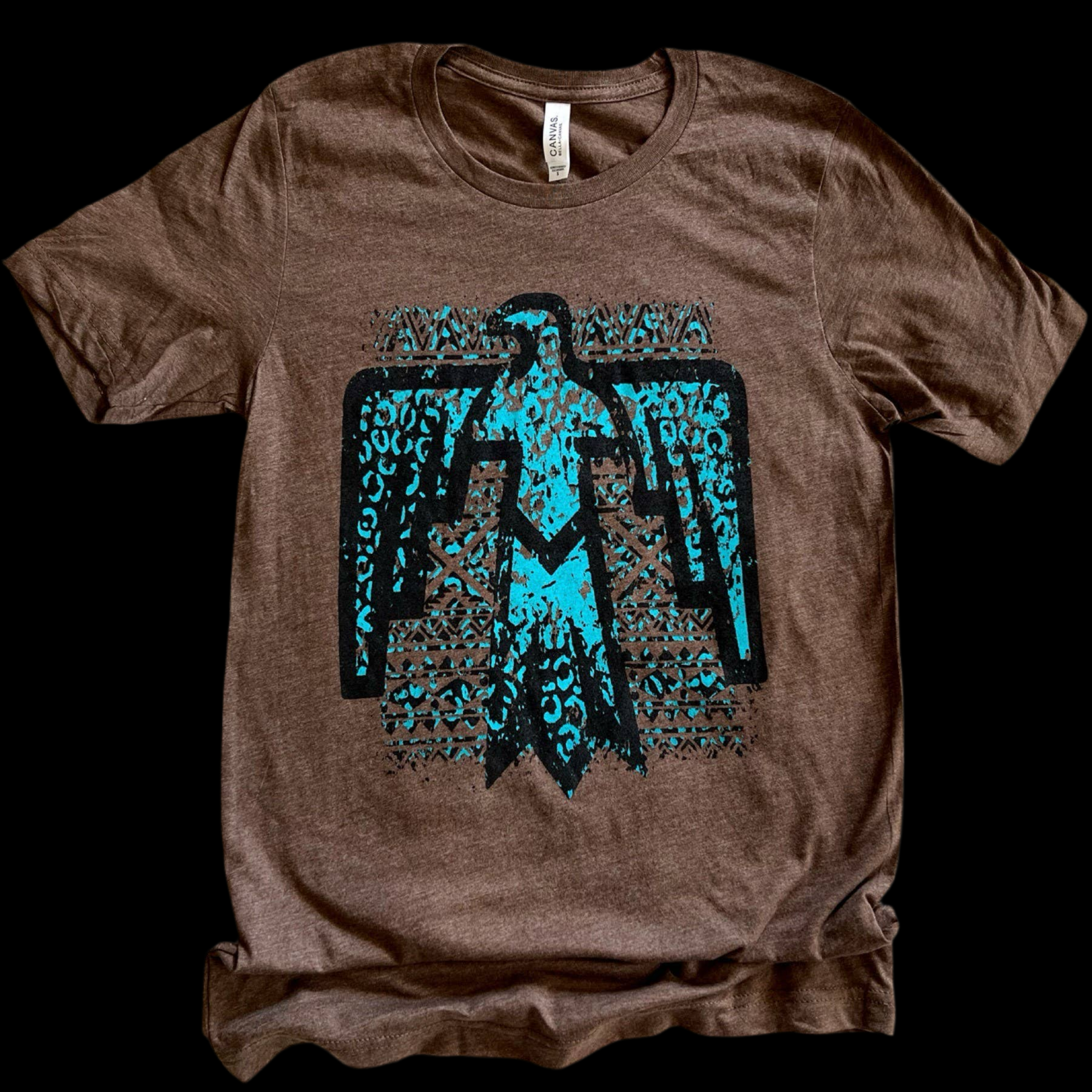 Aztec Thunderbird Heather Brown Tee