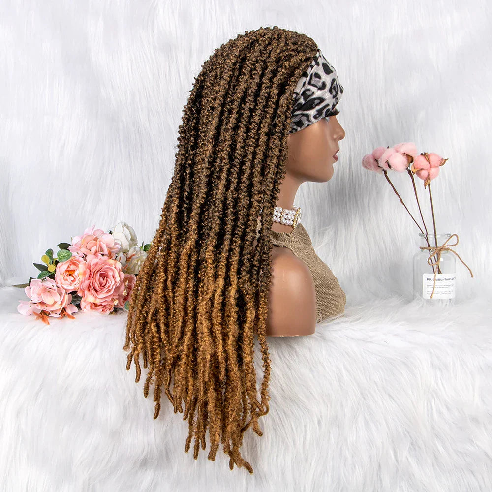 22" Curly Box Braids Wig | Crochet Hair | Heat Resistant | Daily Wear