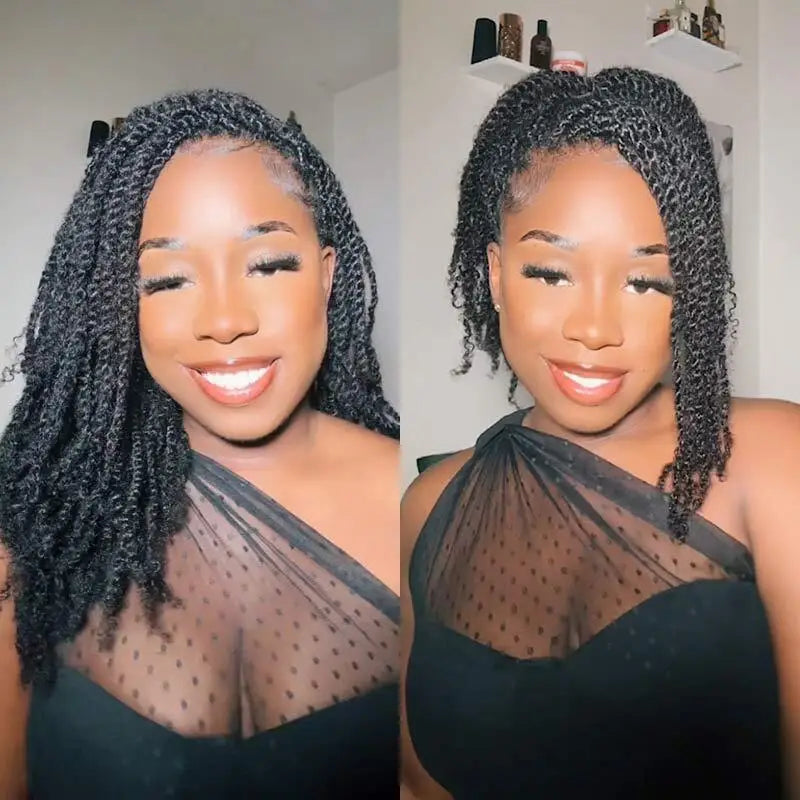10"-22" Brazilian Remy Afro Kinky Bulk Human Hair for Braiding | 50g Natural Black Dreadlock & Twist Hair