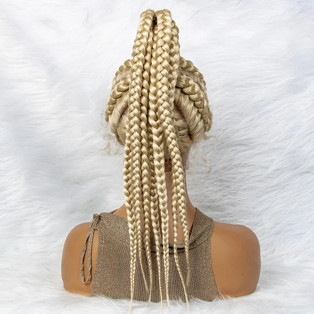 24" Braided Ponytail Wig | Lace Front with Baby Hair