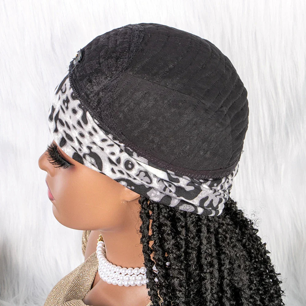 22" Curly Box Braids Wig | Crochet Hair | Heat Resistant | Daily Wear