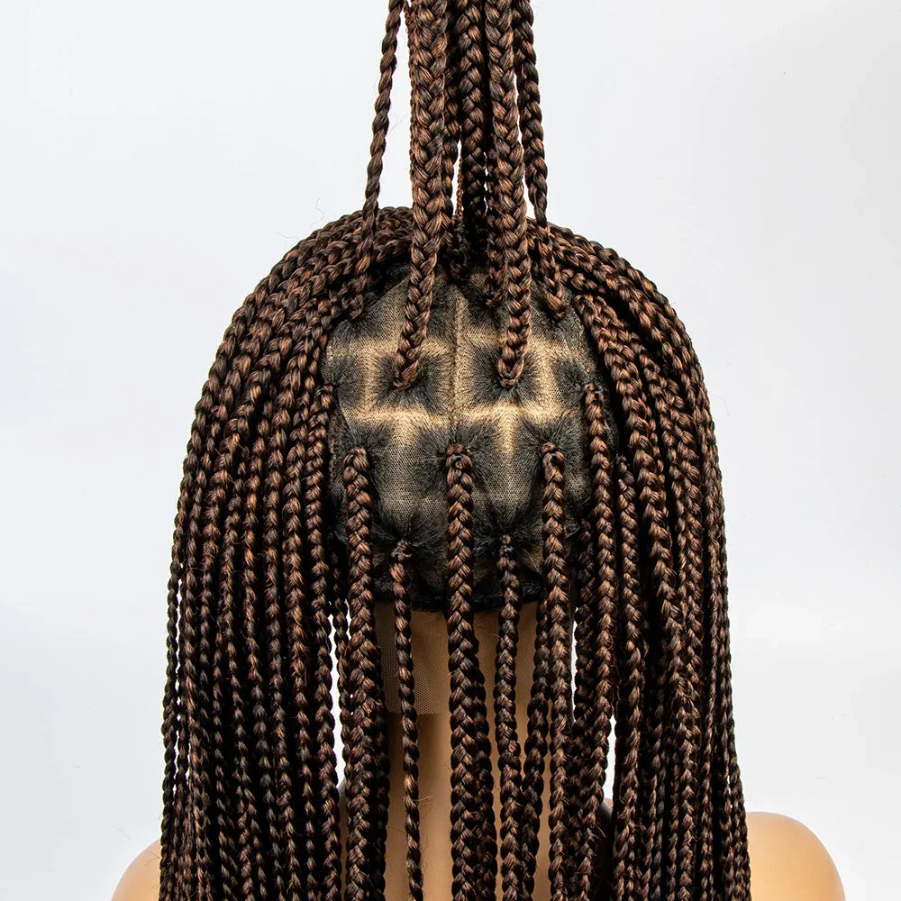 36" Knotless Box Braids Full Lace Wig | Crochet Braids | Synthetic Braiding Hair | Black Women