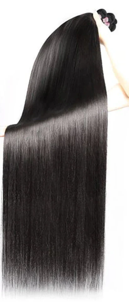 8"-34" Bone Straight Human Hair Bundles | Brazilian Remy Extensions with Double Weft