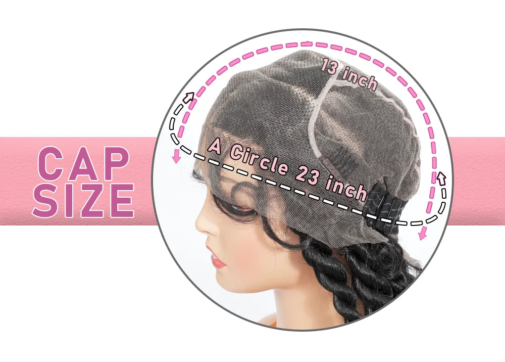 36" Hand-Tied Faux Locs Full Lace Wig | Transparent Lace | Goddess Braids | Synthetic Braided Wig