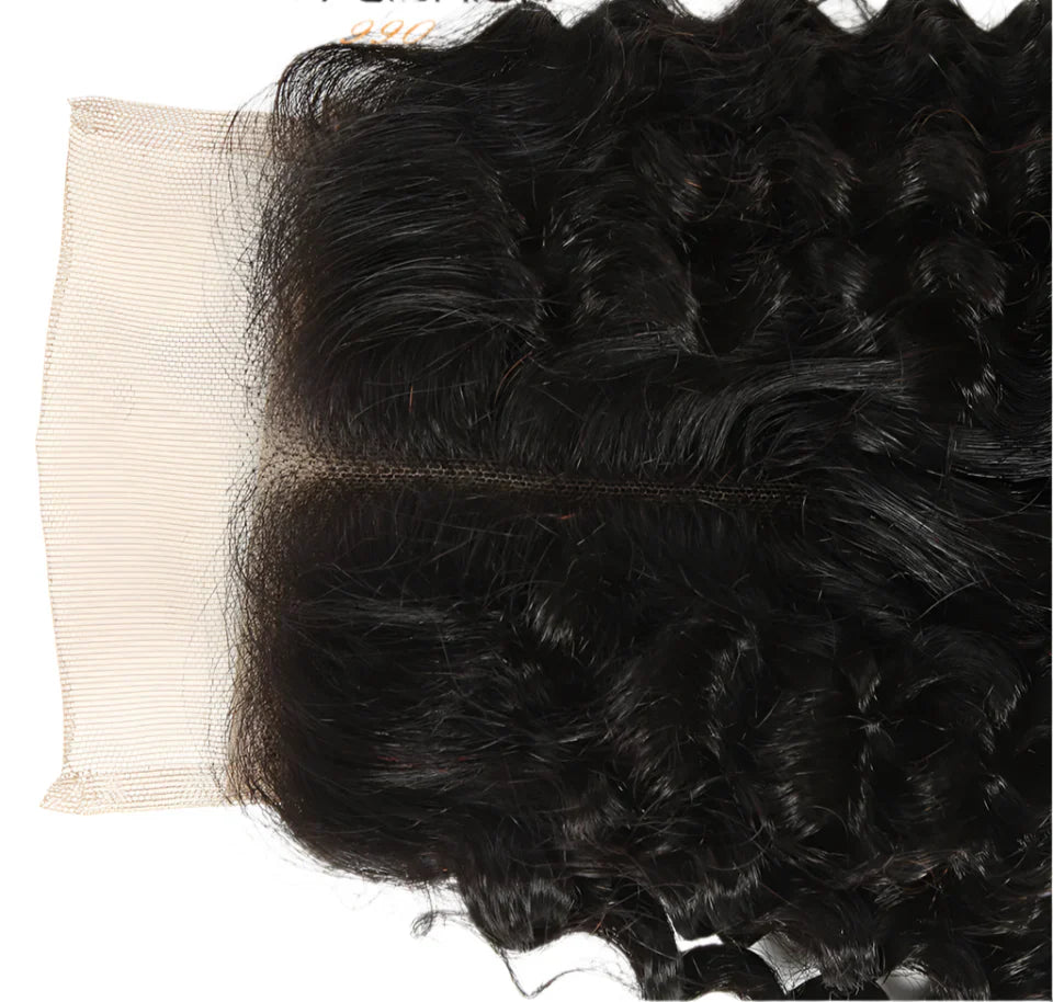 4x4 Kinky Curly HD Transparent Lace Closure | 180% Density Brazilian Remy Hair