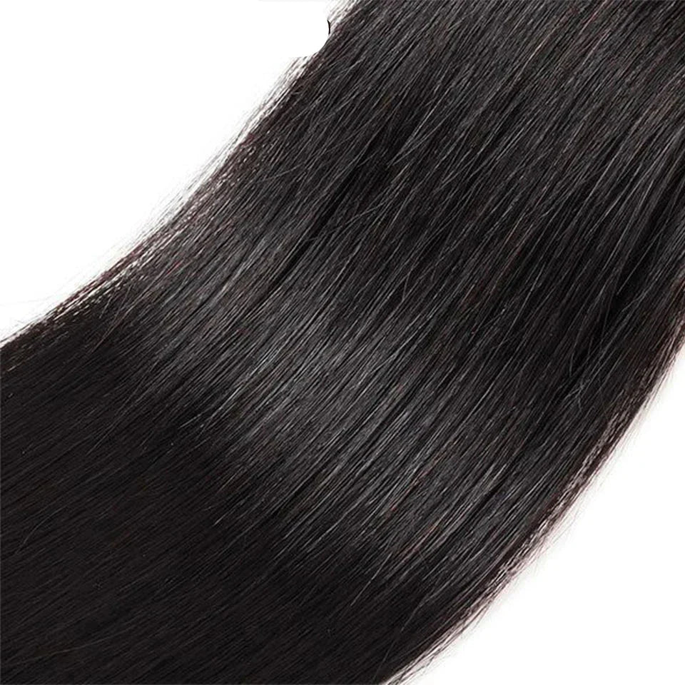 8"-34" Bone Straight Human Hair Bundles | Brazilian Remy Extensions with Double Weft