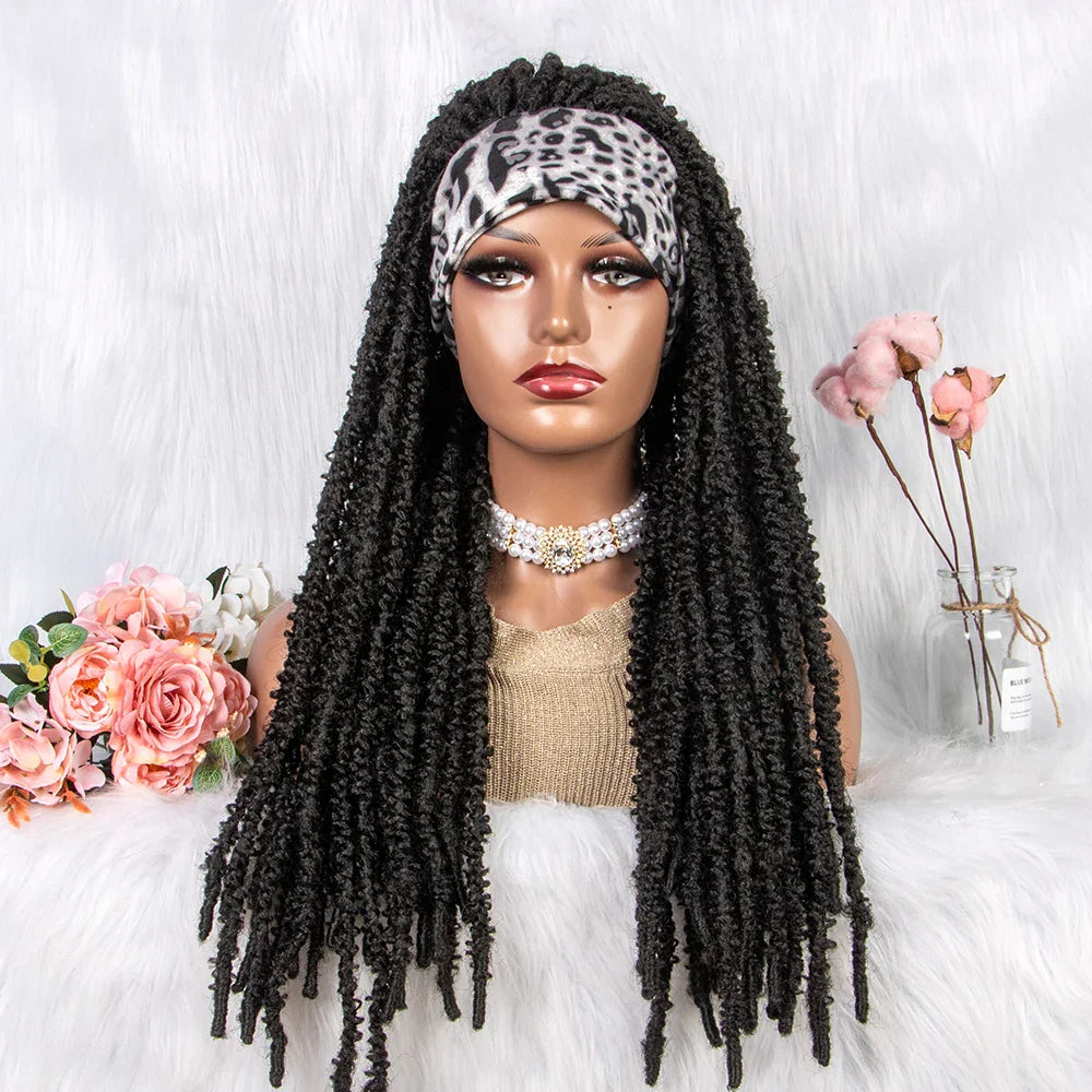 22" Curly Box Braids Wig | Crochet Hair | Heat Resistant | Daily Wear