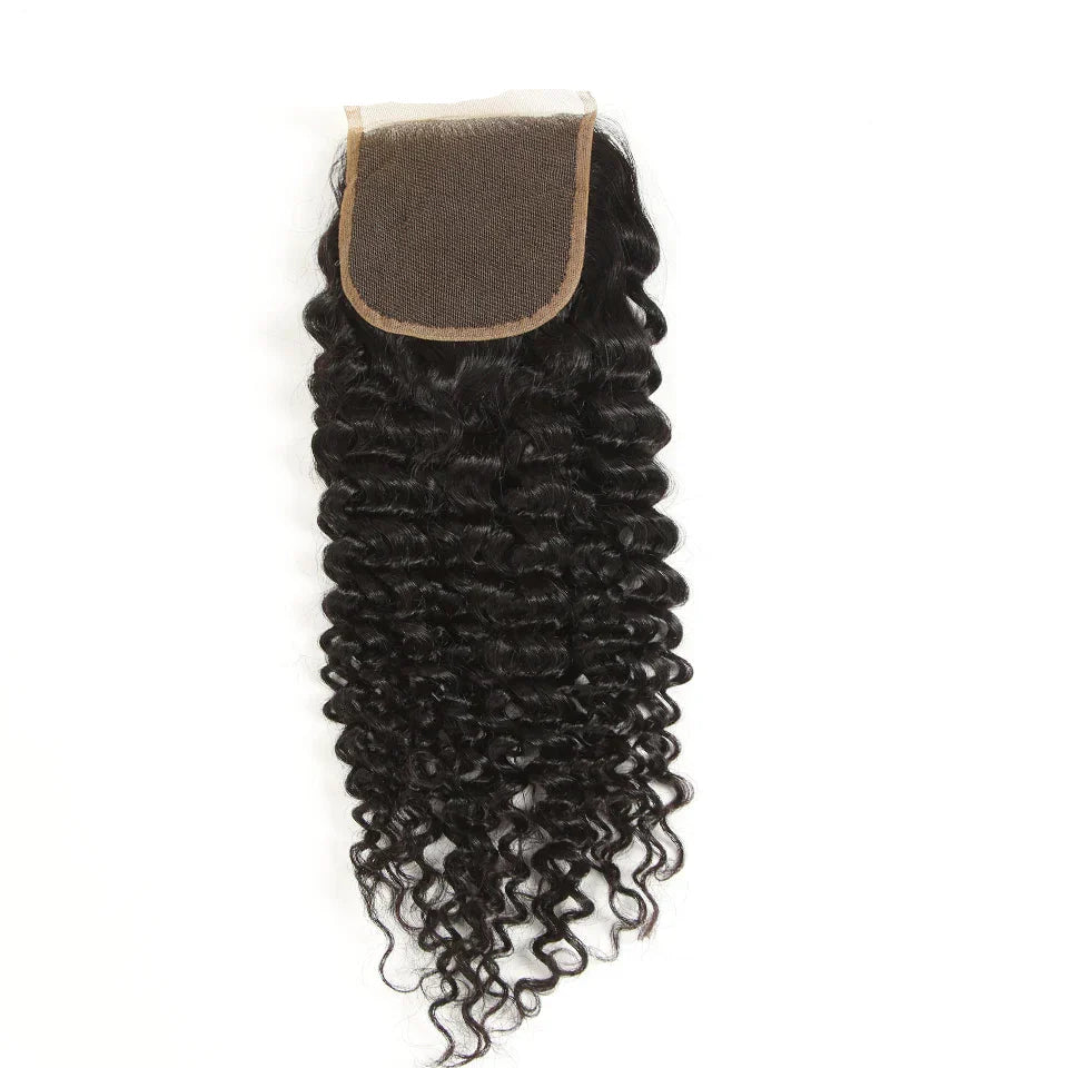 4x4 Kinky Curly HD Transparent Lace Closure | 180% Density Brazilian Remy Hair