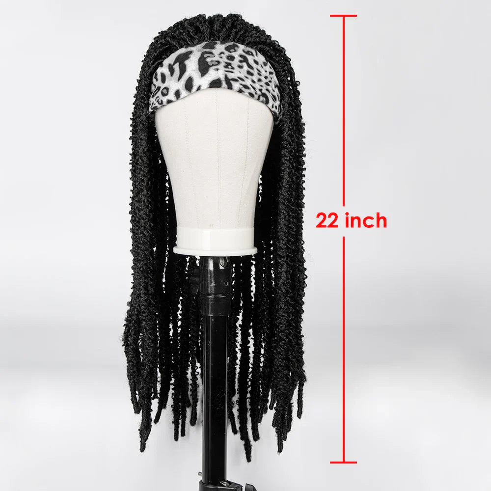 22" Curly Box Braids Wig | Crochet Hair | Heat Resistant | Daily Wear