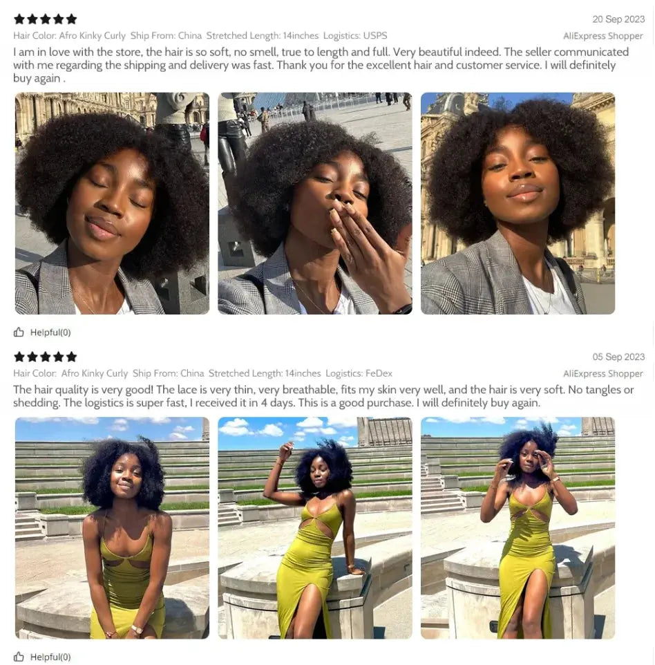 Afro Kinky Curly Lace Front Wig | Brazilian Remy Hair | HD Lace | Natural Hairline | 250% Density