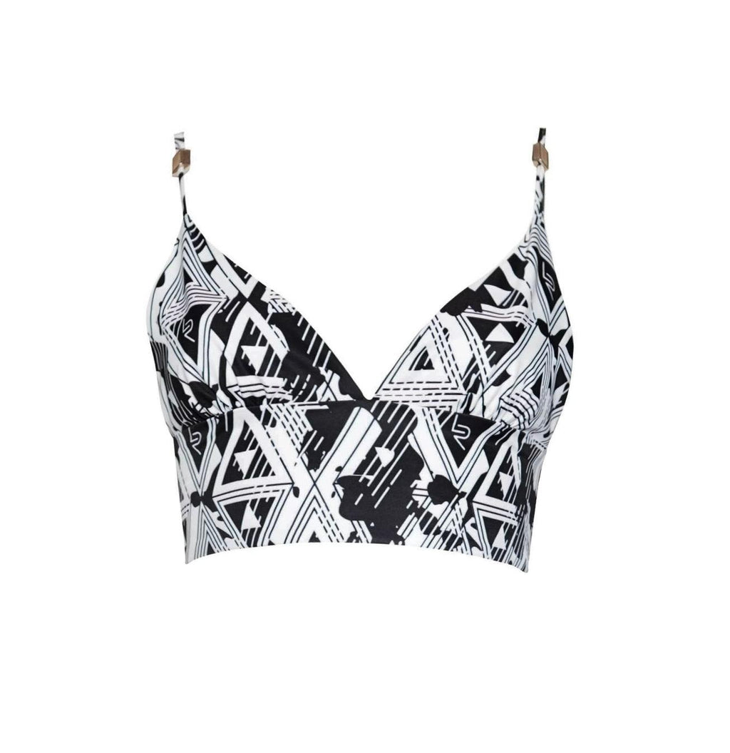 Amour Geometric Crop Top â€?Trendy Women's Fashion Top
