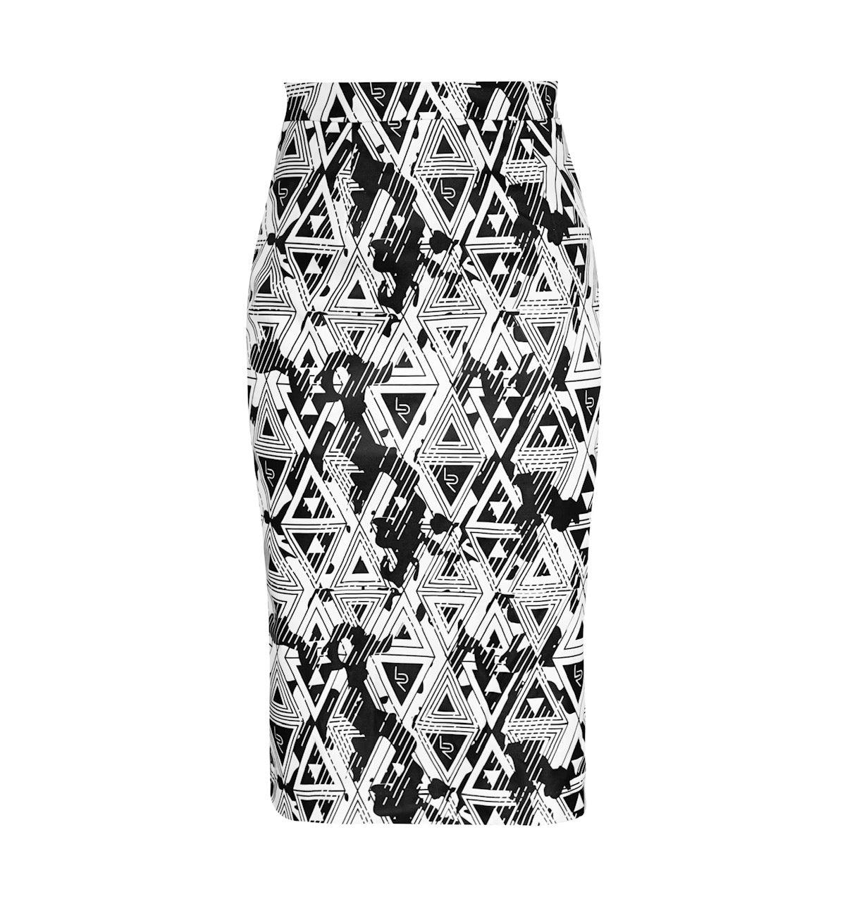 Amour Geometric Pencil Skirt â€?Stylish Women's Fitted Skirt