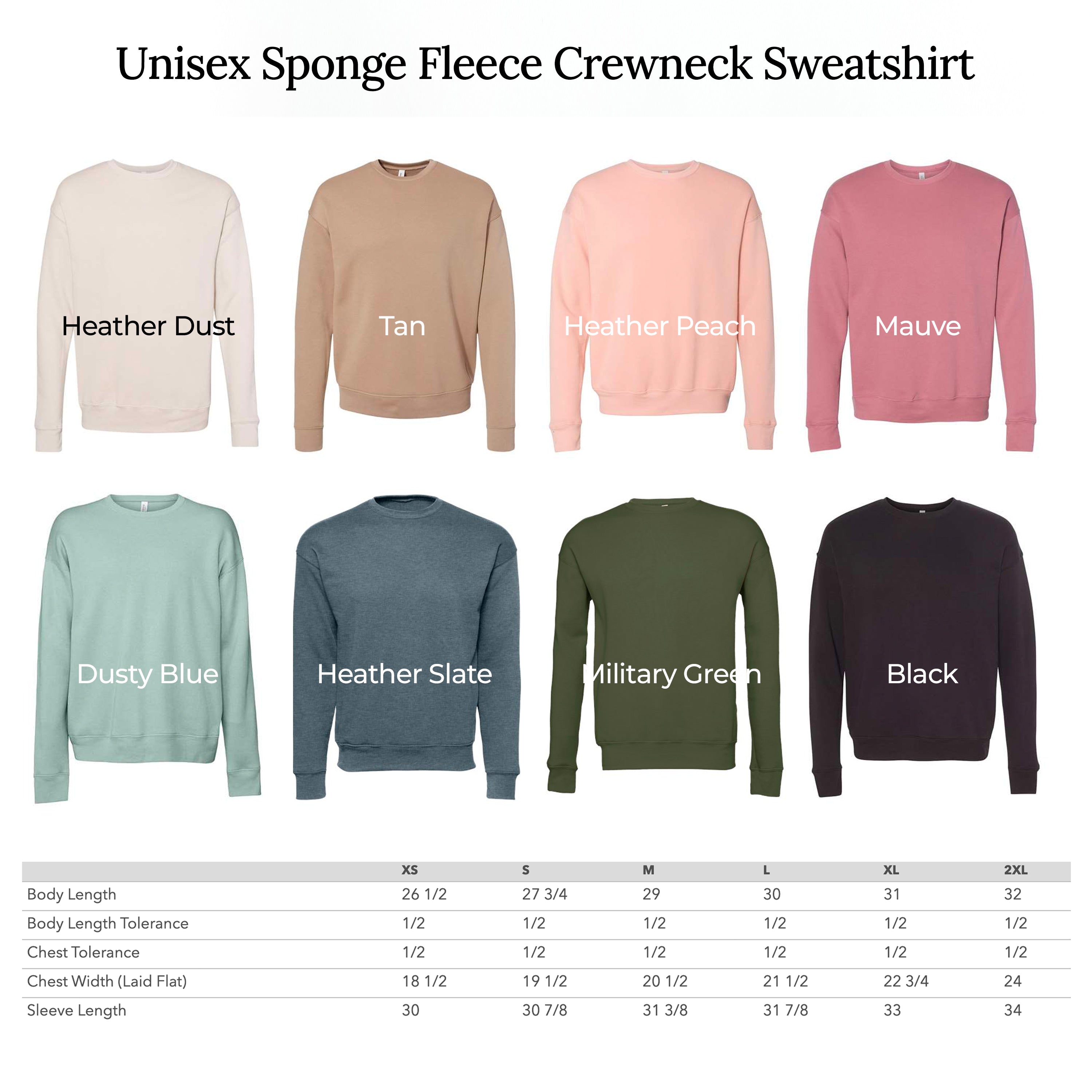 Auntie Heart Around Drop Shoulder Sponge Fleece Crewneck Sweatshirt