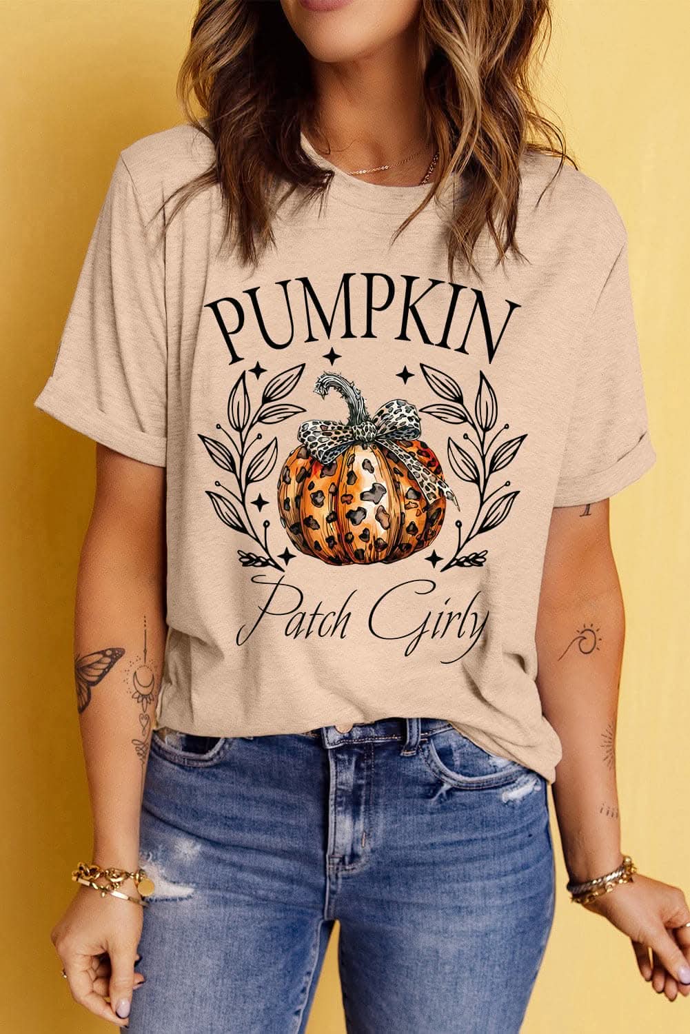 Autumn Pumpkin Graphic Tee - LoveSalve by Trendsi